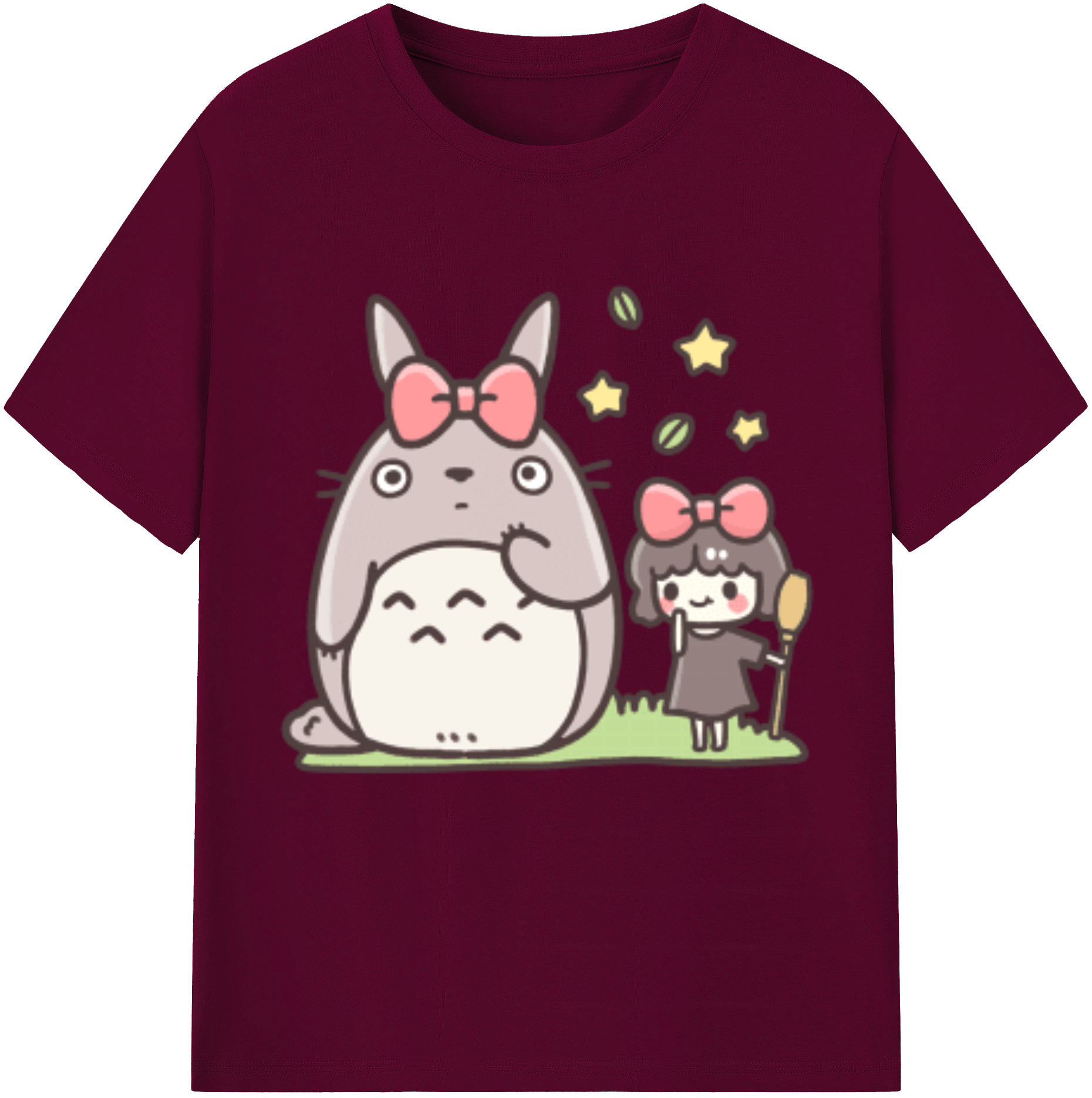 （画像用） となりのトトロ 草壁メイ 草壁サツキ My Neighbor Totoro Satsuki Kusakabe Mei Kusakabe レディースカジュアルプリントTシャツ（綿100％）